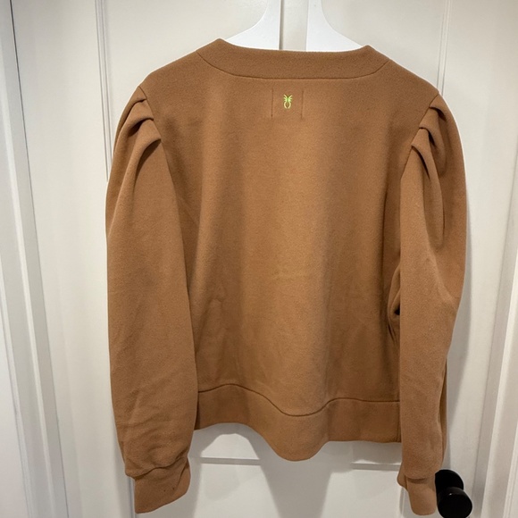 NWT Dudley Stephens Kelly Puff Sleeve Cardigan in Vello Fleece - Picture 3 of 3